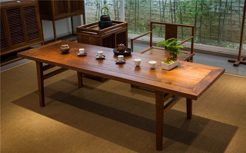 明清古典中式简约实木茶桌